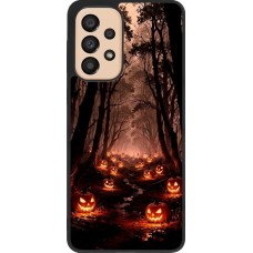 Coque Samsung Galaxy A33 5G - Silicone rigide noir Halloween 2025 Road of Terrifying Pumpkins