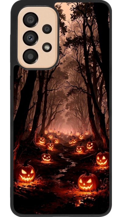 Coque Samsung Galaxy A33 5G - Silicone rigide noir Halloween 2025 Road of Terrifying Pumpkins