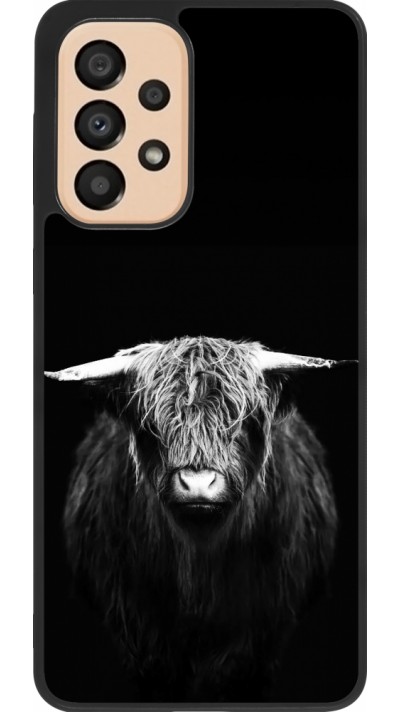 Coque Samsung Galaxy A33 5G - Silicone rigide noir Highland calf black