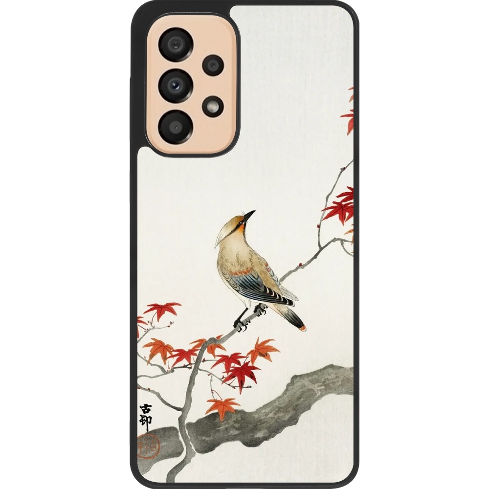 Samsung Galaxy A33 5G Case Hülle - Silikon schwarz Japanese Bird