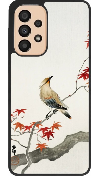 Coque Samsung Galaxy A33 5G - Silicone rigide noir Japanese Bird