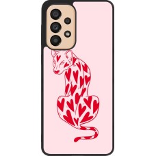 Coque Samsung Galaxy A33 5G - Silicone rigide noir Leopard with hearts 2026