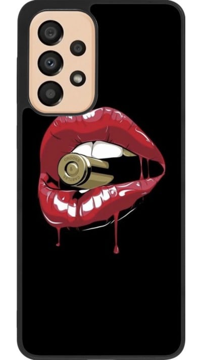Coque Samsung Galaxy A33 5G - Silicone rigide noir Lips bullet