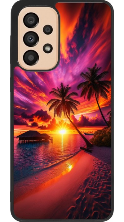 Coque Samsung Galaxy A33 5G - Silicone rigide noir Maldives Dusk Bliss