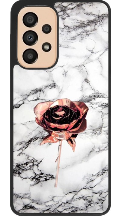 Hülle Samsung Galaxy A33 5G - Silikon schwarz Marble Rose Gold