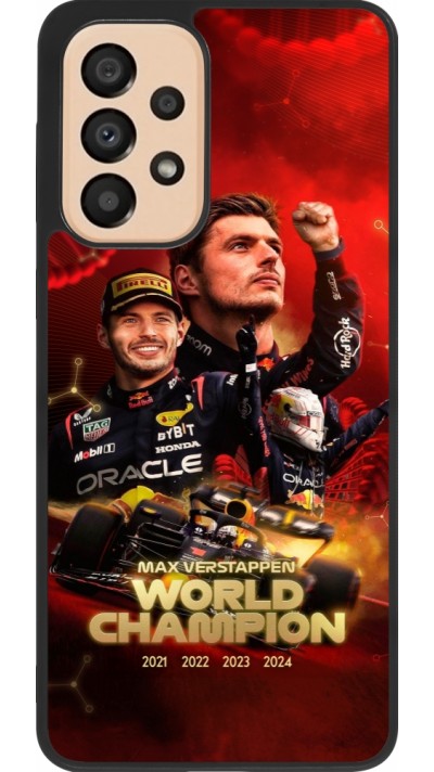 Coque Samsung Galaxy A33 5G - Silicone rigide noir Max Verstappen Champion 2023