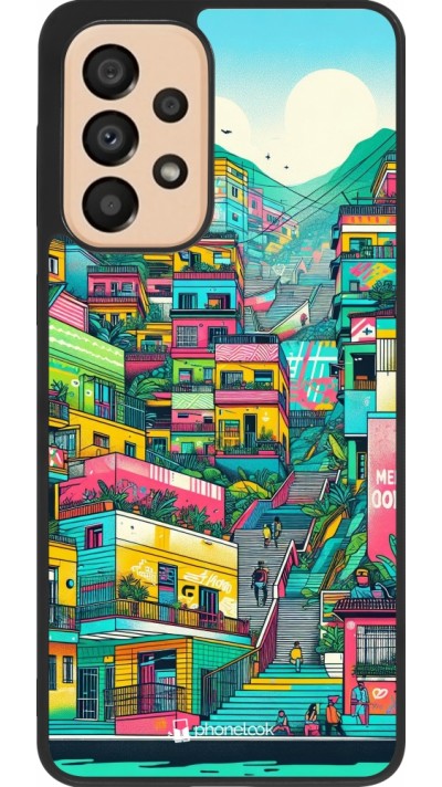 Coque Samsung Galaxy A33 5G - Silicone rigide noir Medellin Comuna 13 Art