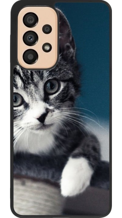 Coque Samsung Galaxy A33 5G - Silicone rigide noir Meow 23