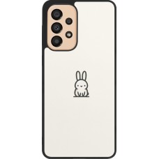 Coque Samsung Galaxy A33 5G - Silicone rigide noir Minimal bunny cutie
