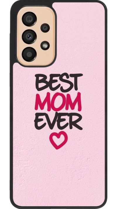 Coque Samsung Galaxy A33 5G - Silicone rigide noir Mom 2023 best Mom ever pink