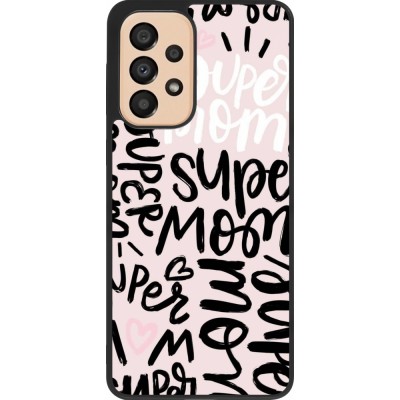 Coque Samsung Galaxy A33 5G - Silicone rigide noir Mom 2024 Super mom