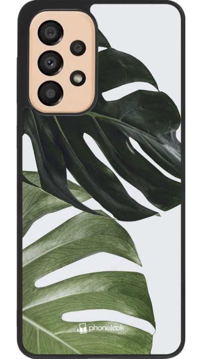 Hülle Samsung Galaxy A33 5G - Silikon schwarz Monstera Plant