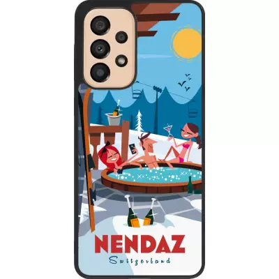 Samsung Galaxy A33 5G Case Hülle - Silikon schwarz Nendaz Mountain Jacuzzi