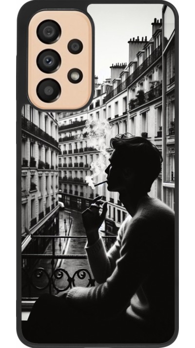 Coque Samsung Galaxy A33 5G - Silicone rigide noir Parisian Smoker
