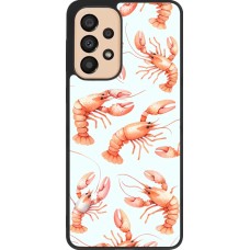 Coque Samsung Galaxy A33 5G - Silicone rigide noir Pattern de homards pastels