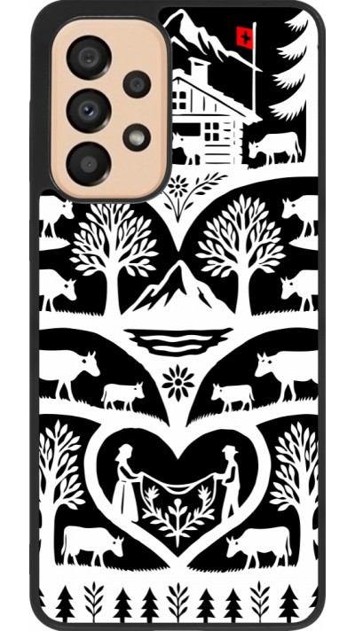 Coque Samsung Galaxy A33 5G - Silicone rigide noir Poya Suisse 2 noir