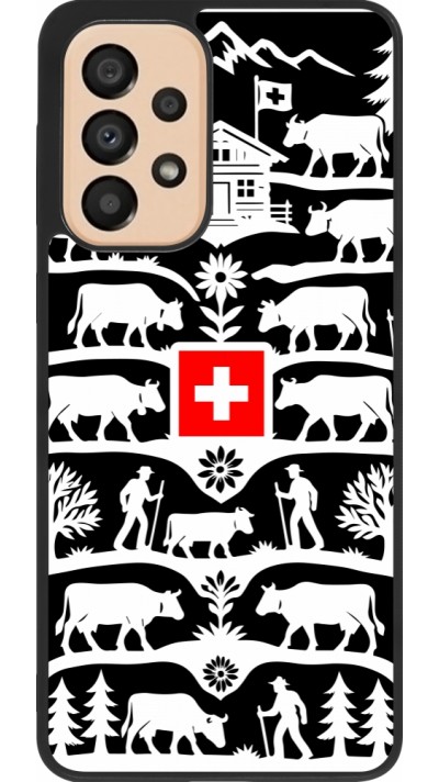 Coque Samsung Galaxy A33 5G - Silicone rigide noir Poya Suisse 3 noir