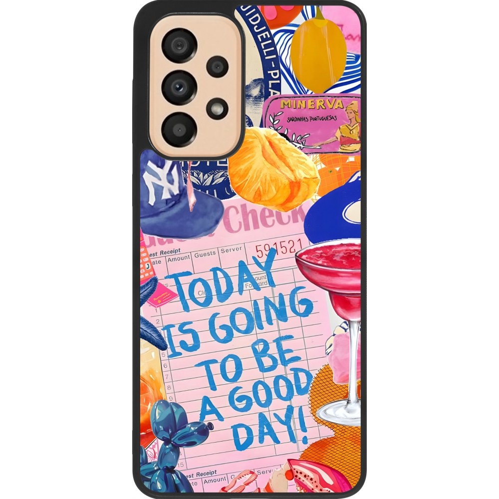 Samsung Galaxy A33 5G Case Hülle - Silikon schwarz Preppy Today is Going to be a good day