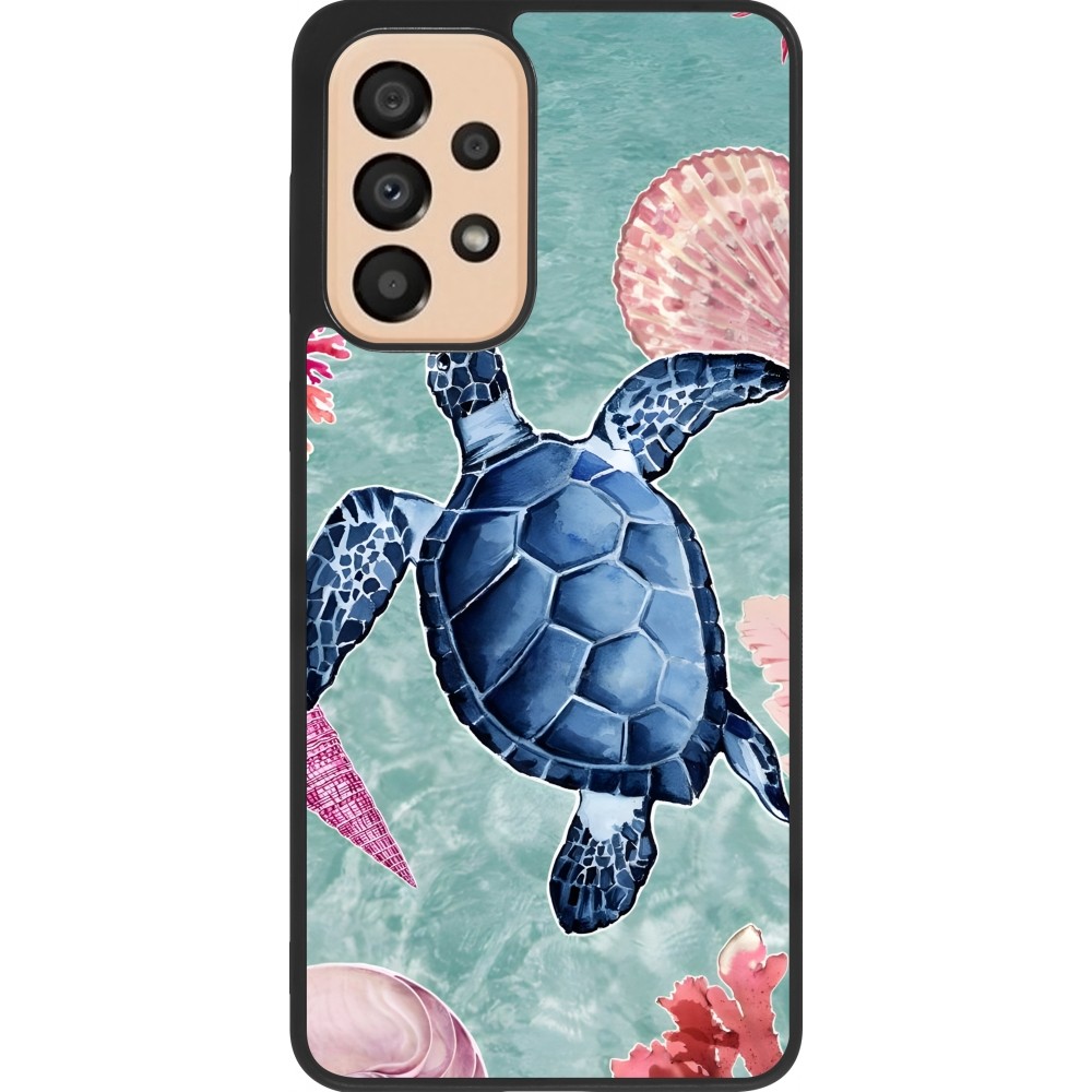Samsung Galaxy A33 5G Case Hülle - Silikon schwarz Preppy Turtle