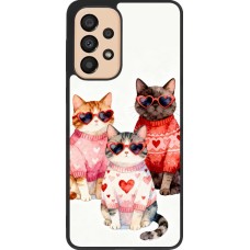 Coque Samsung Galaxy A33 5G - Silicone rigide noir Saint Valentines Day 26 Cat Love