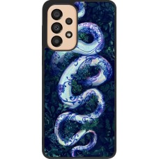 Samsung Galaxy A33 5G Case Hülle - Silikon schwarz Snake Blue Anaconda