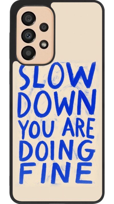 Coque Samsung Galaxy A33 5G - Silicone rigide noir Slow down 2026