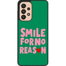 Coque Samsung Galaxy A33 5G - Silicone rigide noir Smile for no reason 2026