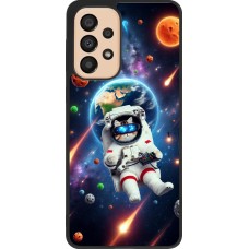 Samsung Galaxy A33 5G Case Hülle - Silikon schwarz VR SpaceCat Odyssee