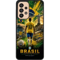 Samsung Galaxy A33 5G Case Hülle - Silikon schwarz Fussball Brasilien splash 2026