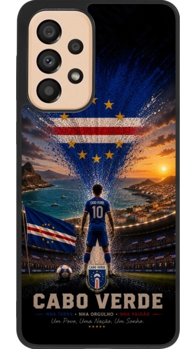Samsung Galaxy A33 5G Case Hülle - Silikon schwarz Fussball Kap Verde splash 2026