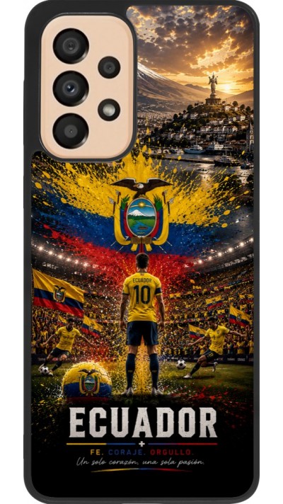 Samsung Galaxy A33 5G Case Hülle - Silikon schwarz Fussball Ecuador splash 2026