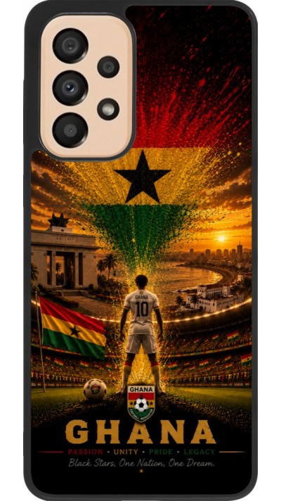 Samsung Galaxy A33 5G Case Hülle - Silikon schwarz Fussball Ghana splash 2026