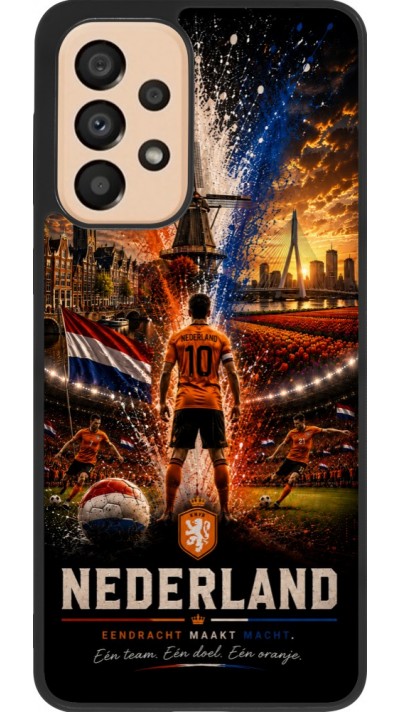 Samsung Galaxy A33 5G Case Hülle - Silikon schwarz Fussball Niederlande splash 2026