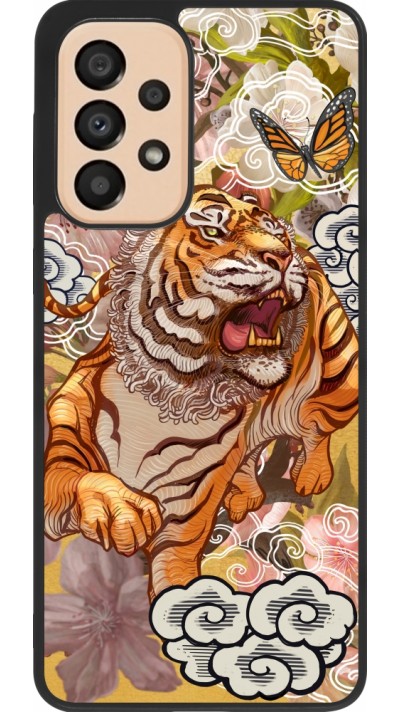Coque Samsung Galaxy A33 5G - Silicone rigide noir Spring 23 japanese tiger