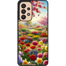 Samsung Galaxy A33 5G Case Hülle - Silikon schwarz Frühling 25 Strauß Frühling