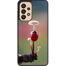 Samsung Galaxy A33 5G Case Hülle - Silikon schwarz Ladybird on a mushroom Spring 2026