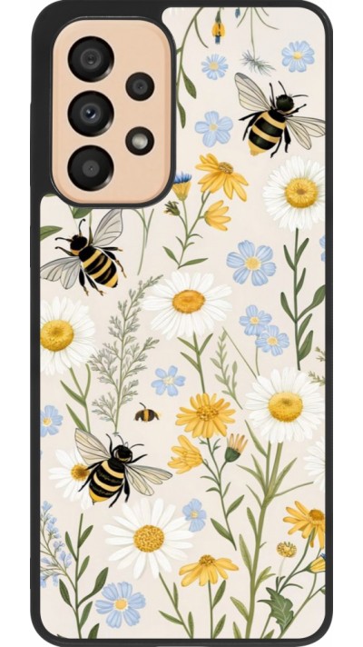 Coque Samsung Galaxy A33 5G - Silicone rigide noir Pattern bees 2026