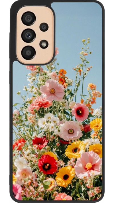 Coque Samsung Galaxy A33 5G - Silicone rigide noir Spring flowers 2026