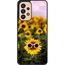 Samsung Galaxy A33 5G Case Hülle - Silikon schwarz Sunflower with glasses Spring 2026
