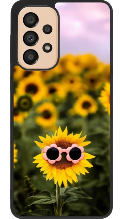 Coque Samsung Galaxy A33 5G - Silicone rigide noir Sunflower with glasses 2026
