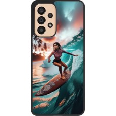 Samsung Galaxy A33 5G Case Hülle - Silikon schwarz Surferin aus Bali
