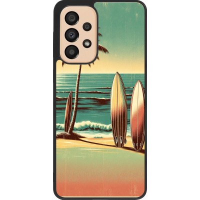 Coque Samsung Galaxy A33 5G - Silicone rigide noir Surf Paradise