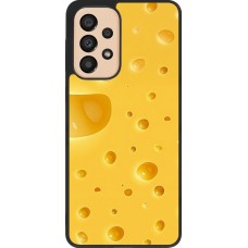 Samsung Galaxy A33 5G Case Hülle - Silikon schwarz  Nationalfeiertag Schweiz Cheese