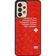 Coque Samsung Galaxy A33 5G - Silicone rigide noir Swiss Passport