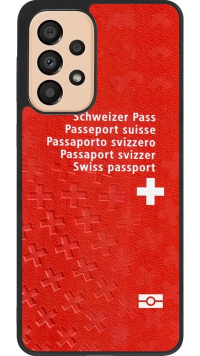 Hülle Samsung Galaxy A33 5G - Silikon schwarz Swiss Passport