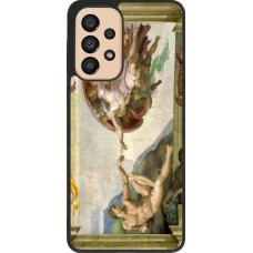Samsung Galaxy A33 5G Case Hülle - Silikon schwarz Kunstbild - Die Erschaffung Adams - Michelangelo