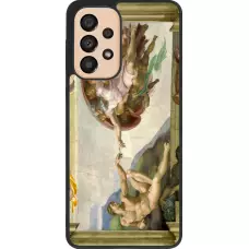 Samsung Galaxy A33 5G Case Hülle - Silikon schwarz Kunstbild - Die Erschaffung Adams - Michelangelo
