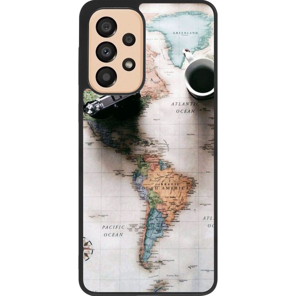 Hülle Samsung Galaxy A33 5G - Silikon schwarz Travel 01