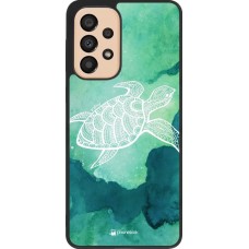 Coque Samsung Galaxy A33 5G - Silicone rigide noir Turtle Aztec Watercolor
