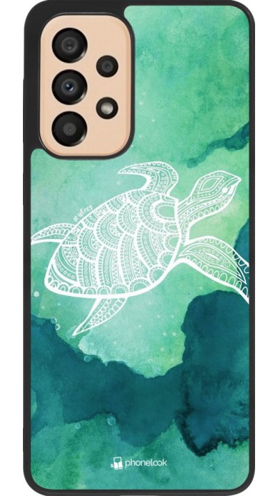 Hülle Samsung Galaxy A33 5G - Silikon schwarz Turtle Aztec Watercolor